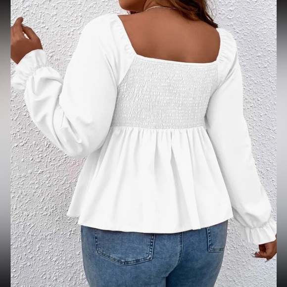 Boho sweetheart neck knot front peplum blouse - Picture 2 of 16